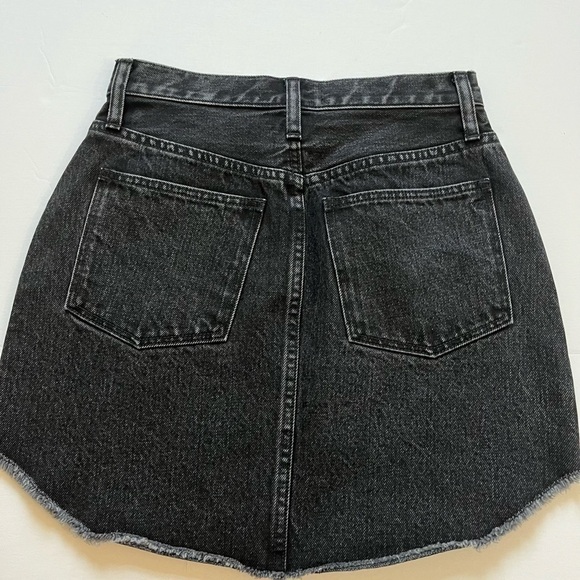 Madewell Black Jean Mini Skirt Size 25 - Picture 5 of 7